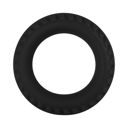 Forto F-12 Liquid Silicone Cockring – Black – 35mm