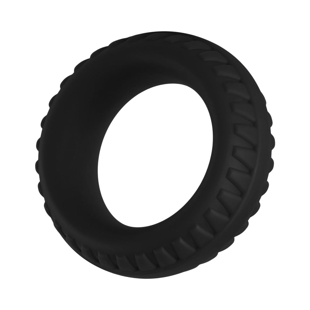 Forto F-12 Liquid Silicone Cockring – Black – 35mm
