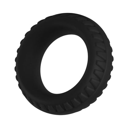 Forto F-12 Liquid Silicone Cockring – Black – 35mm