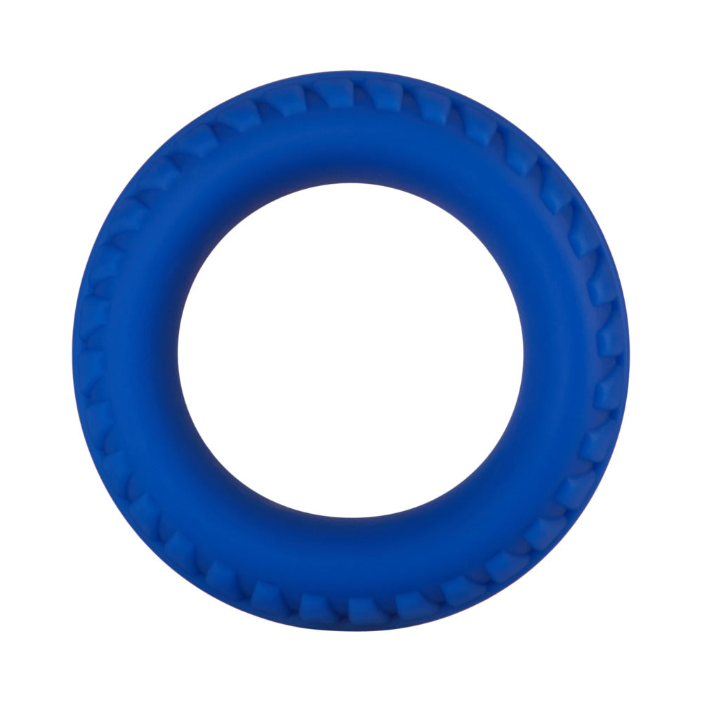 Forto F-12 Liquid Silicone Cockring – Blue, 35mm
