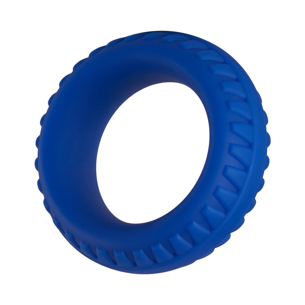 Forto F-12 Liquid Silicone Cockring – Blue, 35mm