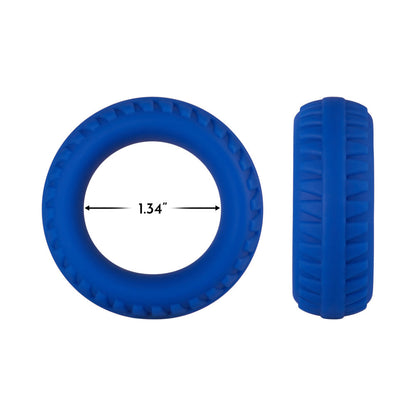 Forto F-12 Liquid Silicone Cockring – Blue, 35mm