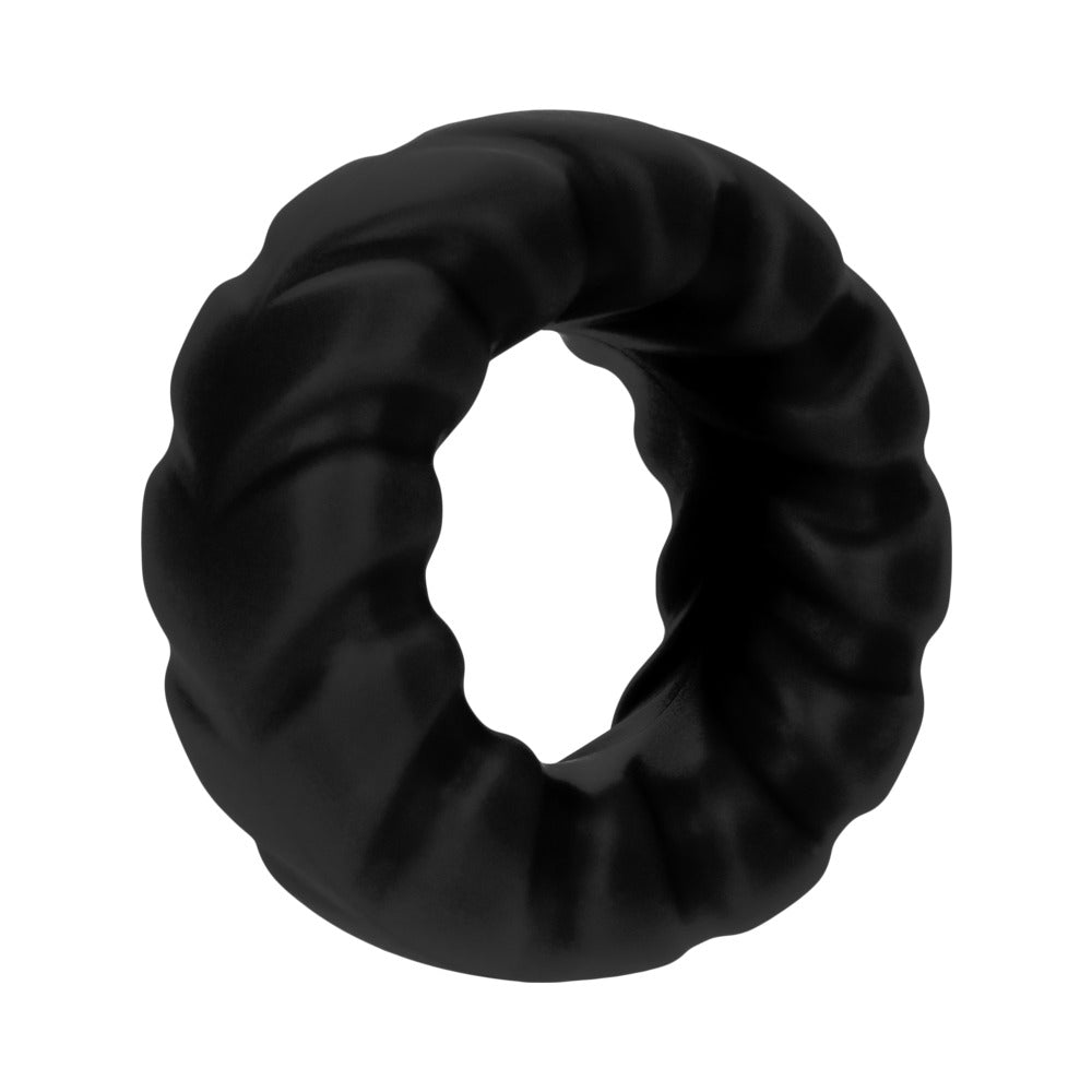 Forto F-25 Liquid Silicone Cockring - Black - 23mm