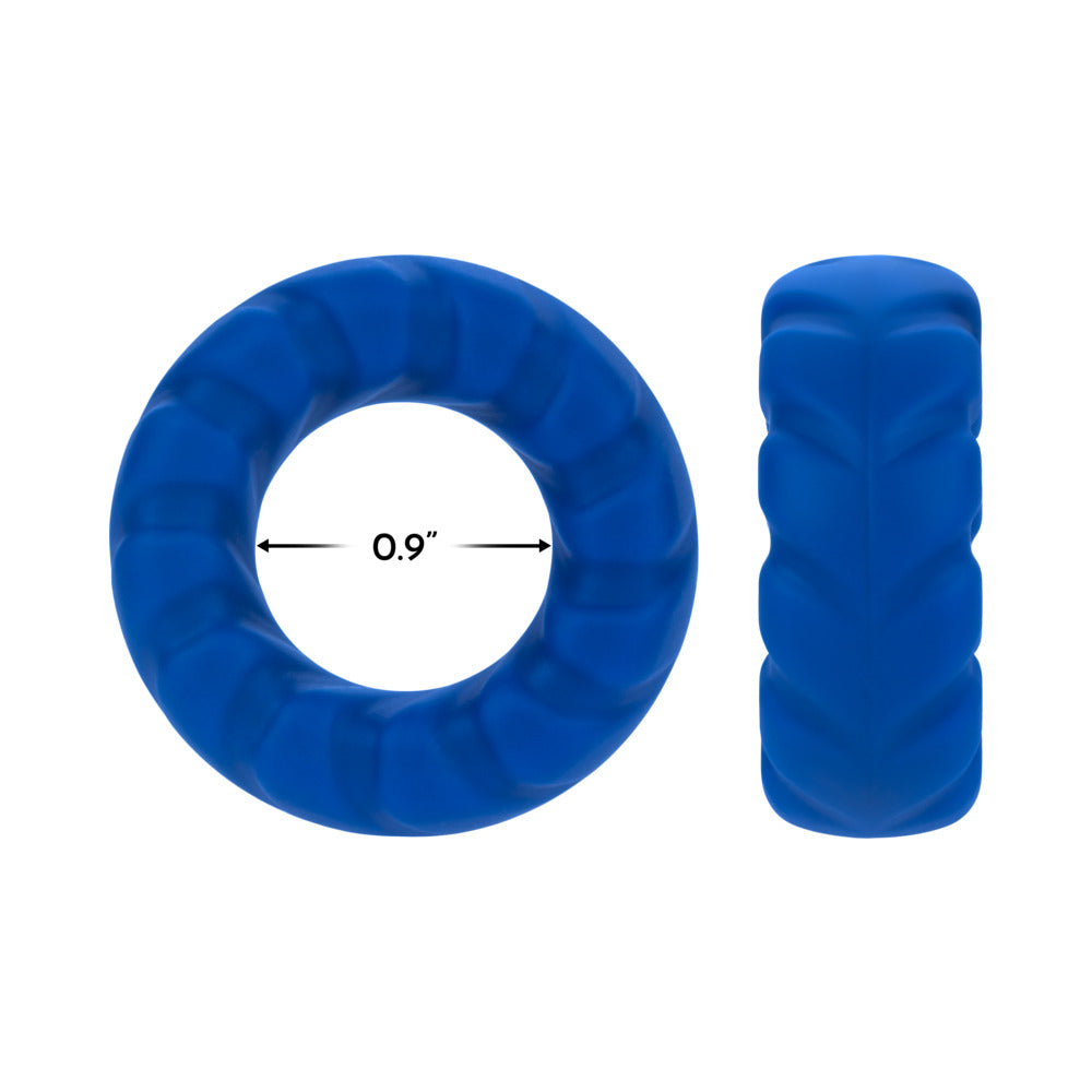 Forto F-25 Liquid Silicone Cockring – Blue