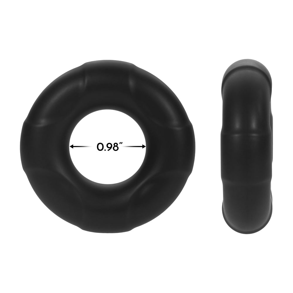 Forto F-33 Liquid Silicone Cockring – Large Black