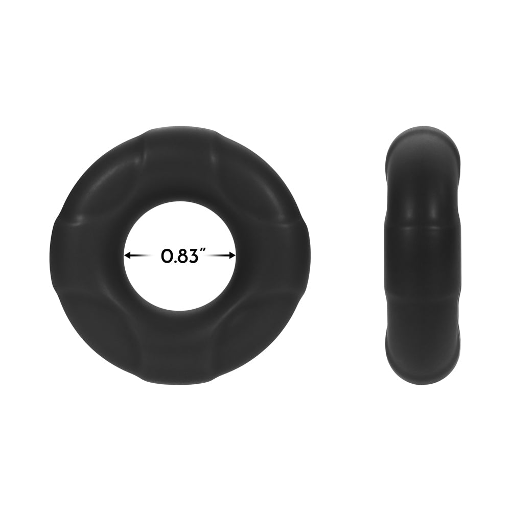 Forto F-33 Liquid Silicone Cockring – Medium – Black