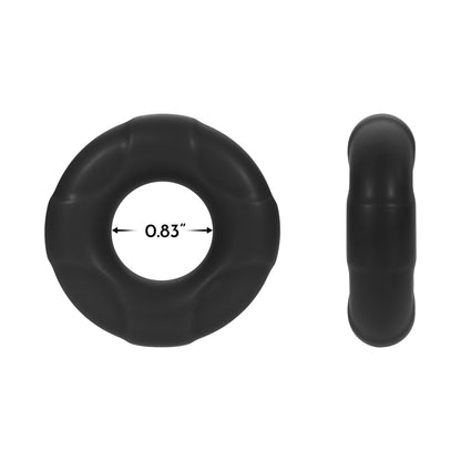 Forto F-33 Liquid Silicone Cockring – Medium – Black