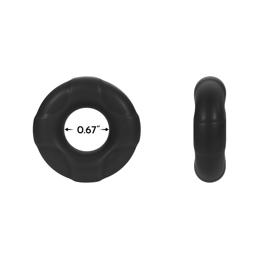 Forto F-33 Liquid Silicone Cockring – Small – Black