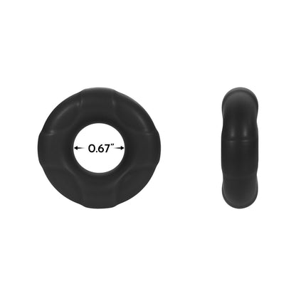 Forto F-33 Liquid Silicone Cockring – Small – Black
