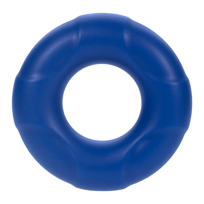 Forto F-33 Large Liquid Silicone Cockring – Blue