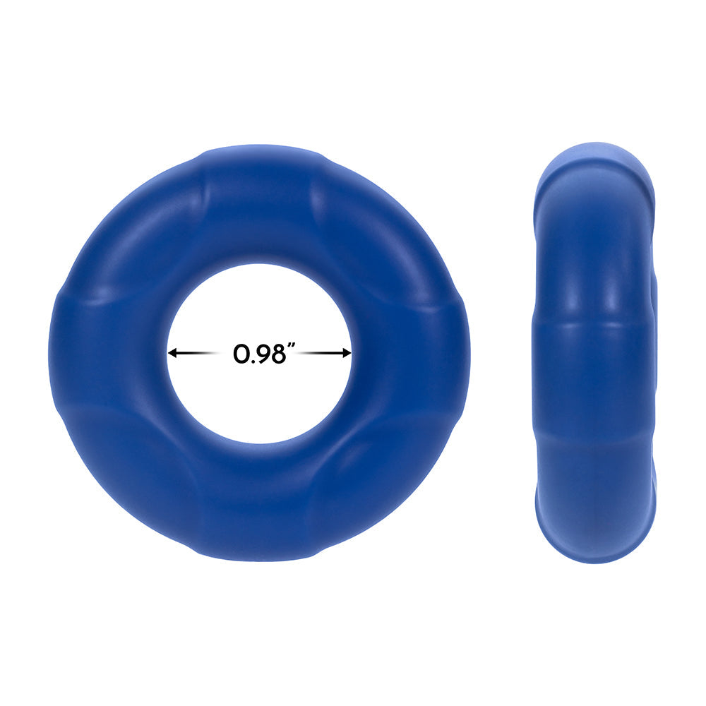 Forto F-33 Large Liquid Silicone Cockring – Blue
