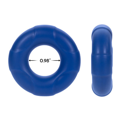 Forto F-33 Large Liquid Silicone Cockring – Blue