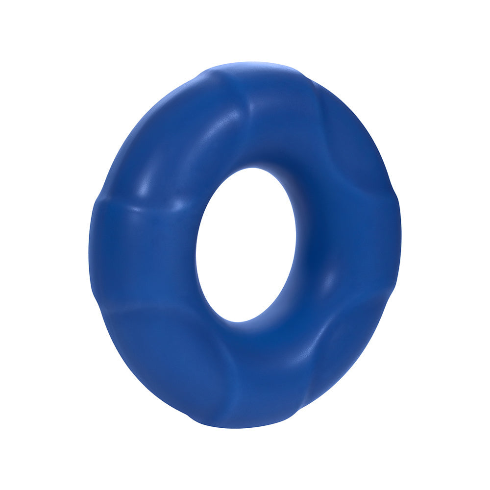 Forto F-33 Liquid Silicone Cockring – Medium Blue