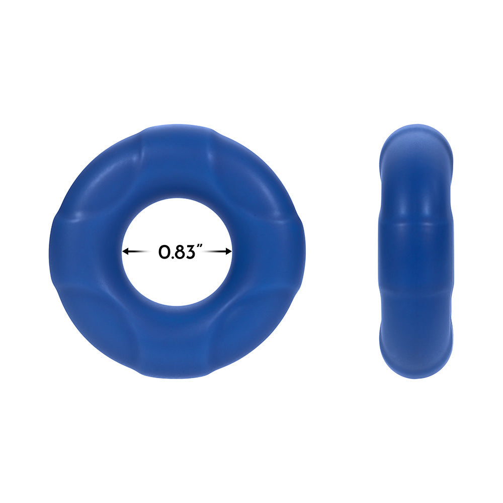Forto F-33 Liquid Silicone Cockring – Medium Blue