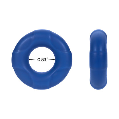 Forto F-33 Liquid Silicone Cockring – Medium Blue