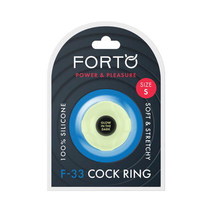 Forto F-33 Liquid Silicone Cockring – Small – White