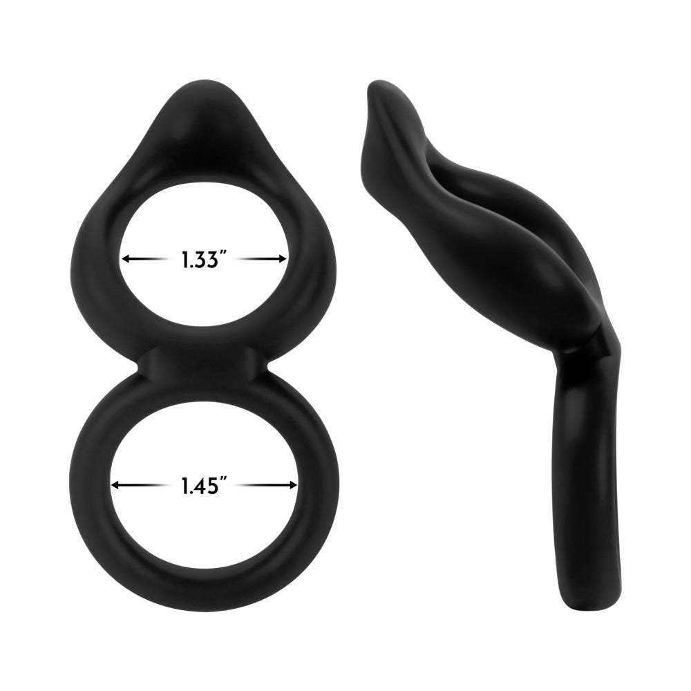 Forto F-88 Liquid Silicone Cock & Ball Ring – Black
