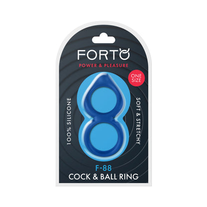 Forto F-88 Liquid Silicone Cock & Ball Ring – Blue