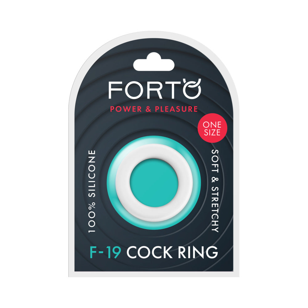 Forto F-19 Liquid Silicone 2-Tone Cockring – Black/White