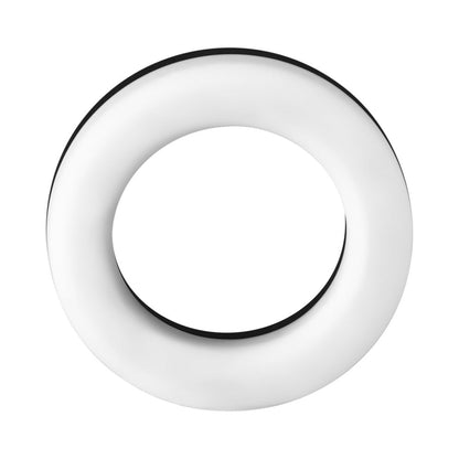 Forto F-19 Liquid Silicone 2-Tone Cockring – Black/White