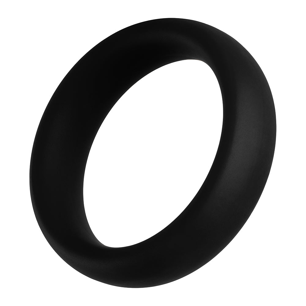 Forto F-64 Wide Liquid Silicone Cockring – Large Black