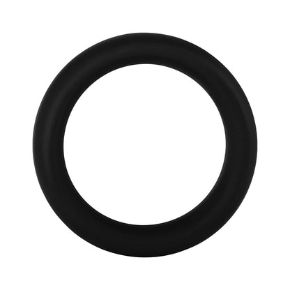 Forto F-64 Wide Liquid Silicone Cockring – Medium Black