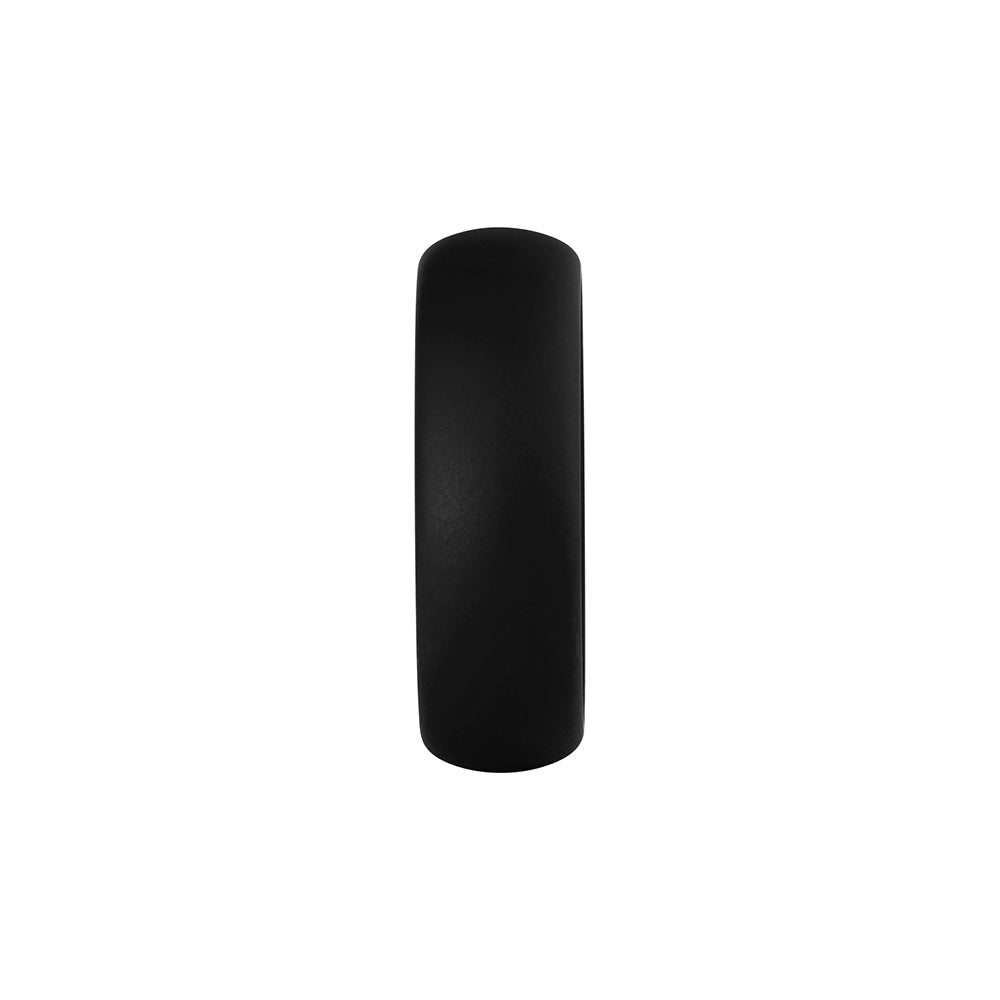 Forto F-64 Wide Liquid Silicone Cockring – Black – Small