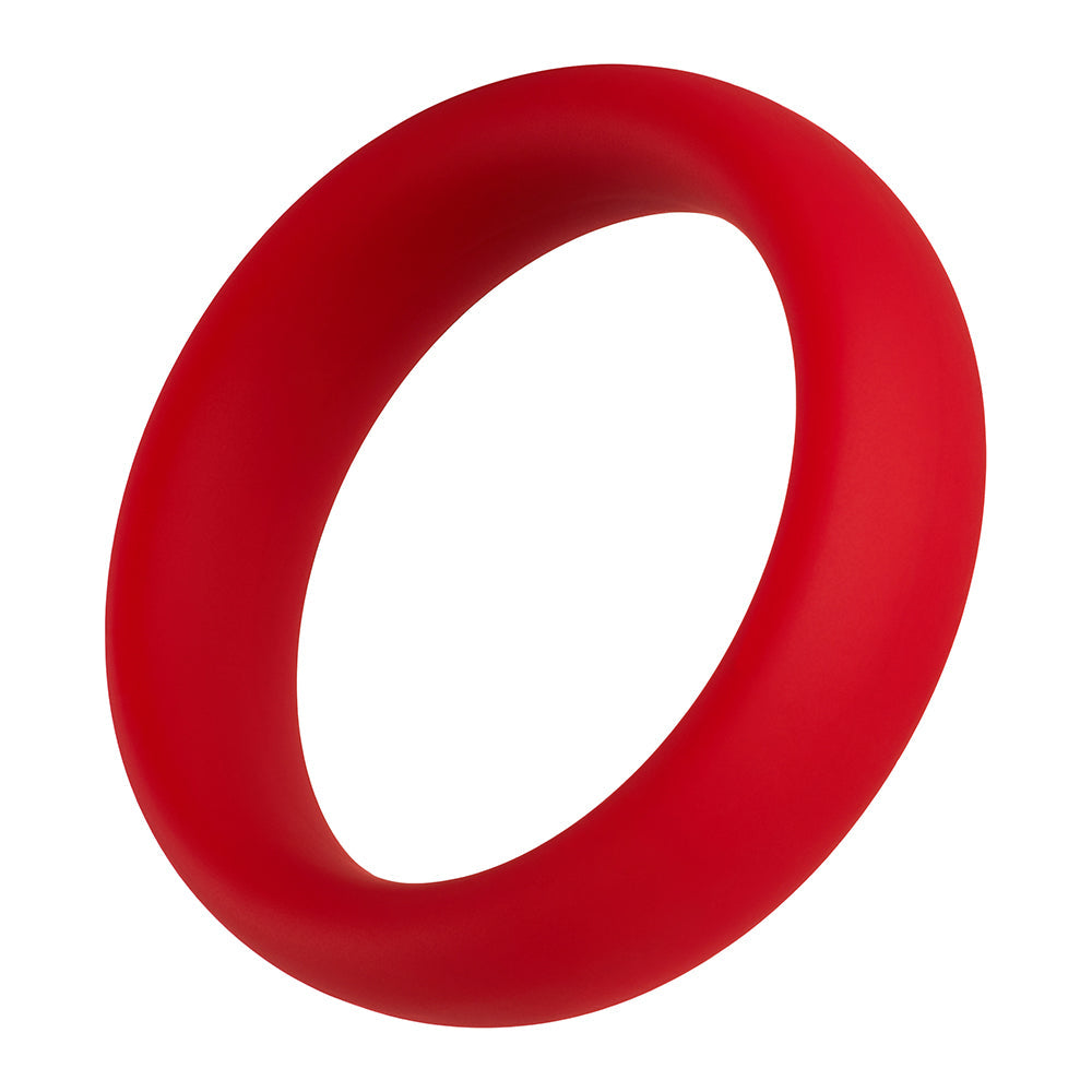 Forto F-64 Wide Liquid Silicone Cockring – Large Red