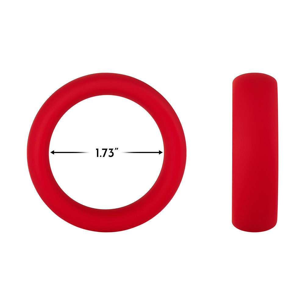 Forto F-64 Wide Silicone Cockring – Medium Red