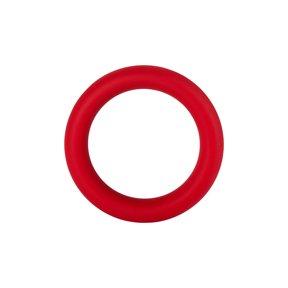 Forto F-64 Wide Liquid Silicone Cockring – Small – Red