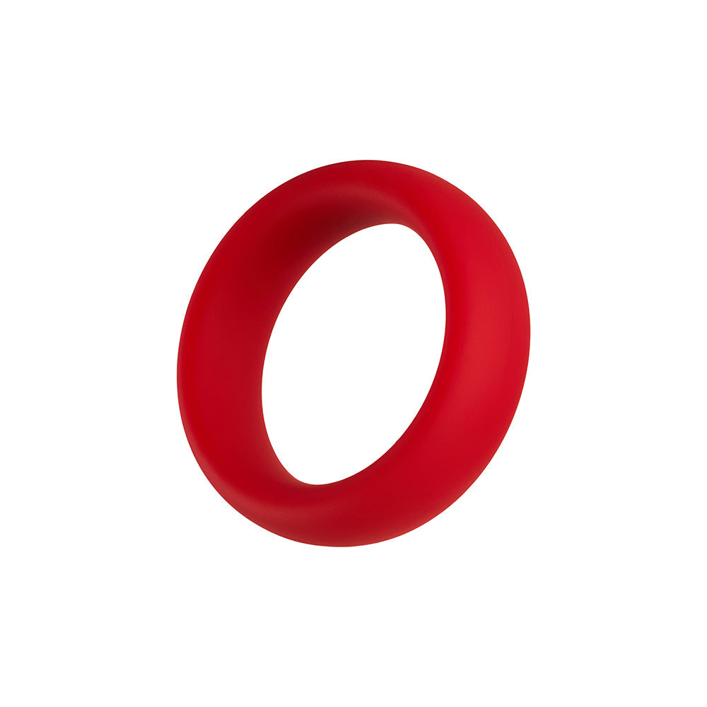 Forto F-64 Wide Liquid Silicone Cockring – Small – Red