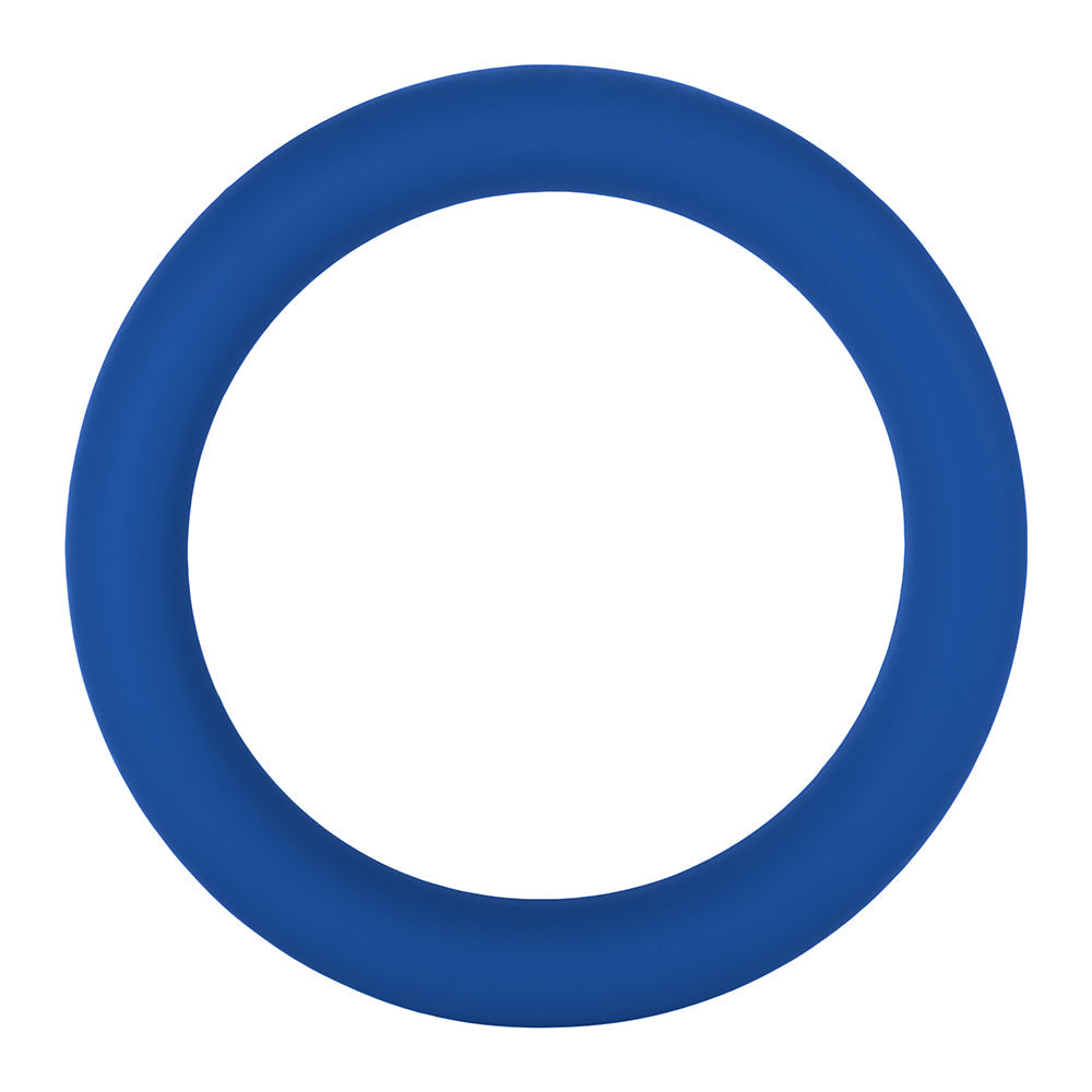 Forto F-64 Wide Liquid Silicone Cockring – Large – Blue