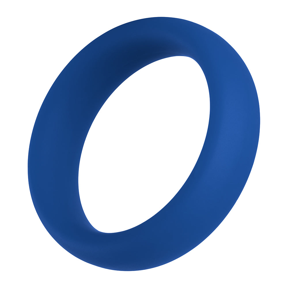 Forto F-64 Wide Liquid Silicone Cockring – Large – Blue
