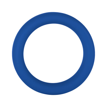 Forto F-64 Wide Liquid Silicone Cockring – Medium Blue