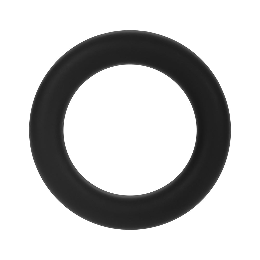 Forto F-61 3-Piece Silicone Cockring Set – Black