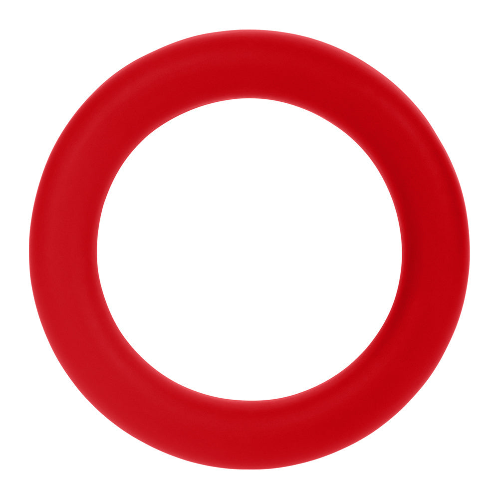 Forto F-61 3-Piece Silicone Cockring Set – Red