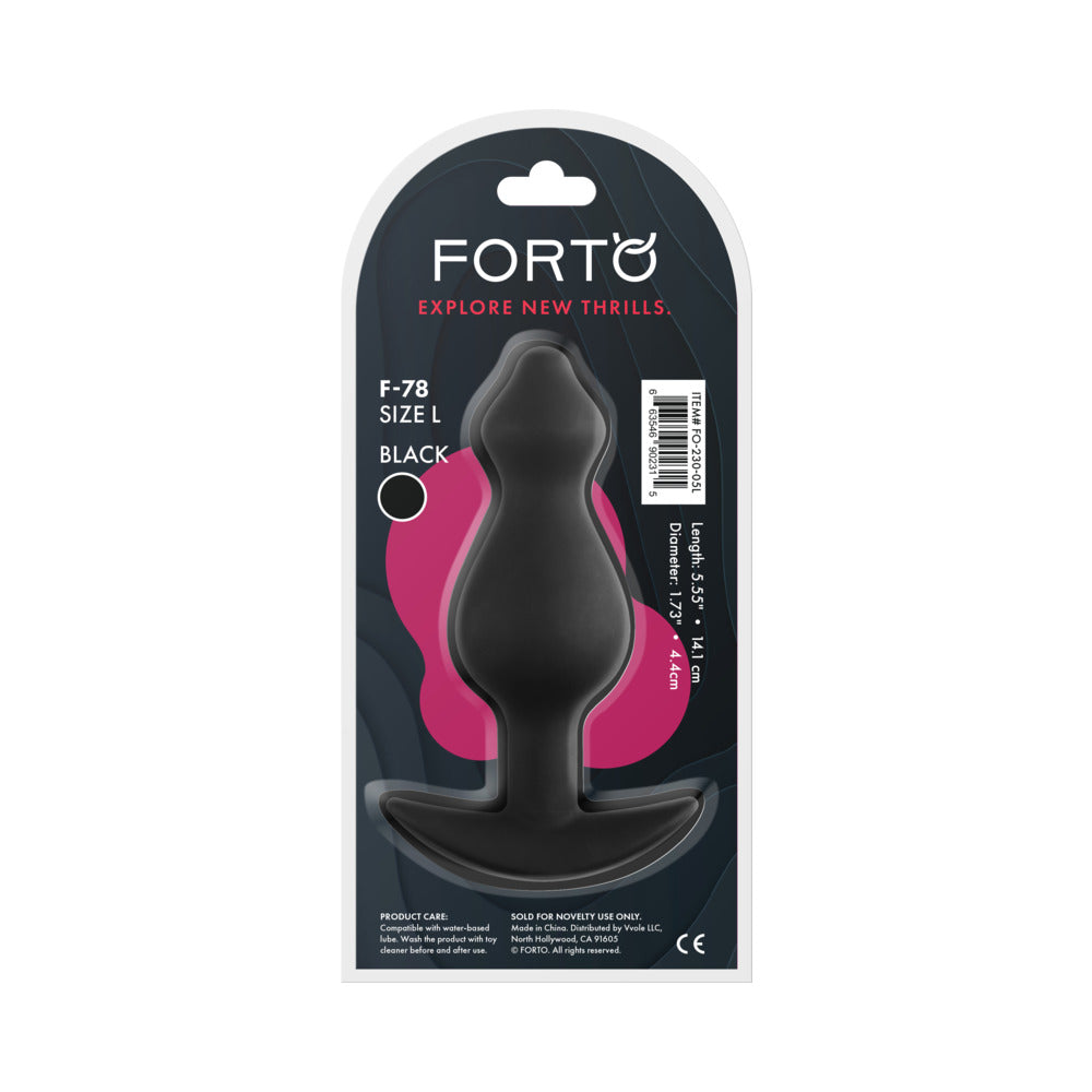 Forto F-78 Pointee Silicone Anal Plug – Large – Black