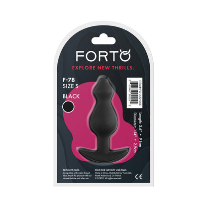Forto F-78 Pointee Silicone Anal Plug – Small – Black
