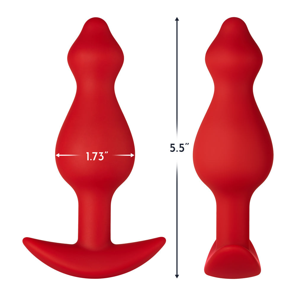 Forto F-78 Pointee Silicone Anal Plug – Large, Red, Flexible Design