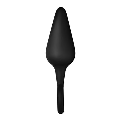 Forto F-10 Silicone Anal Plug – Large Black with Pull Ring