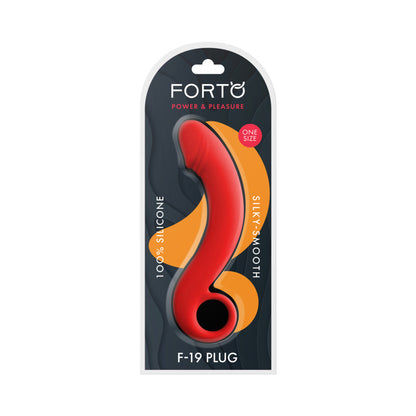 Forto F-19 Silicone Anal Plug – Red – Flexible Design