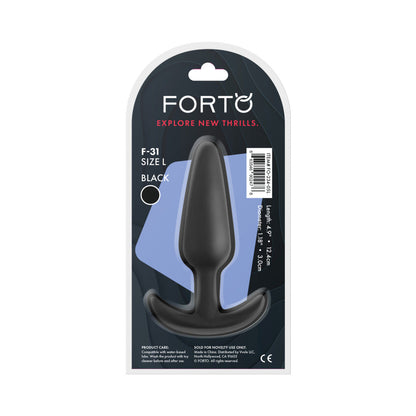 Forto F-31 Large Silicone Anal Plug – Black