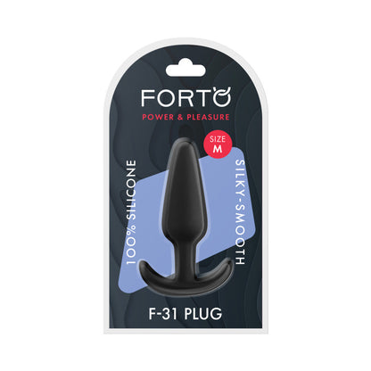 Forto F-31 Medium Silicone Anal Plug – Black