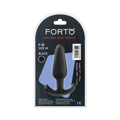 Forto F-31 Medium Silicone Anal Plug – Black