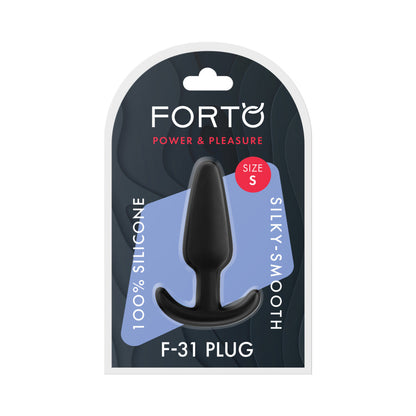 Forto F-31 Silicone Anal Plug Small – Black – Flexible Design