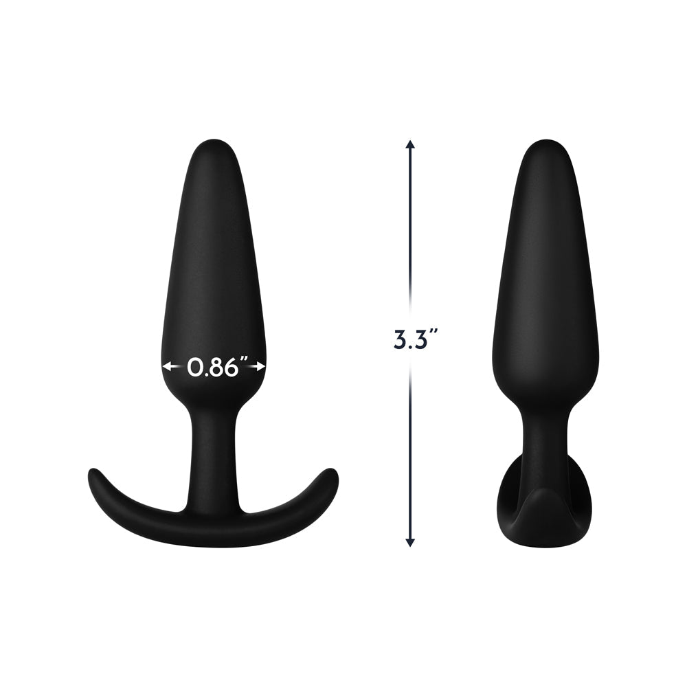 Forto F-31 Silicone Anal Plug Small – Black – Flexible Design