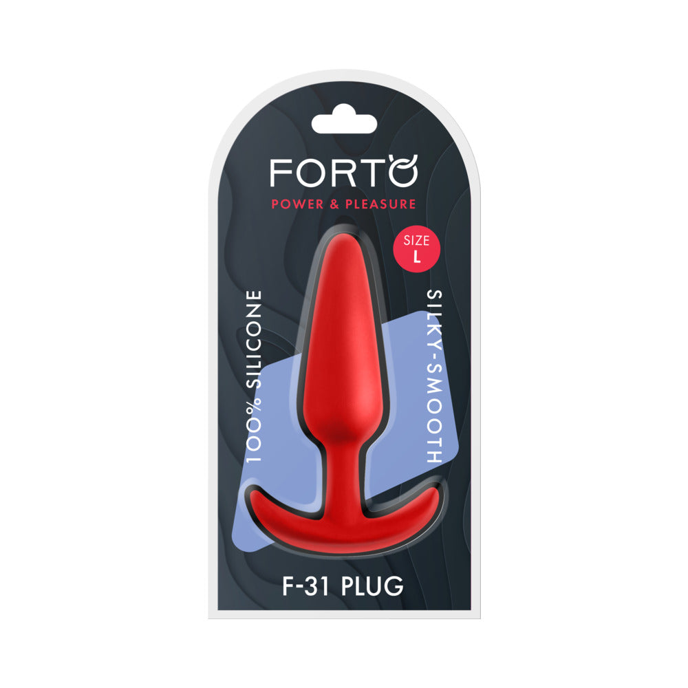 Forto F-31 Large Silicone Anal Plug – Red