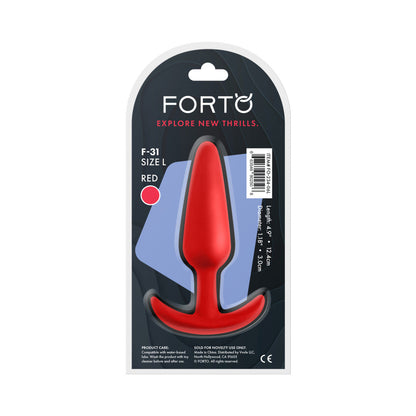 Forto F-31 Large Silicone Anal Plug – Red