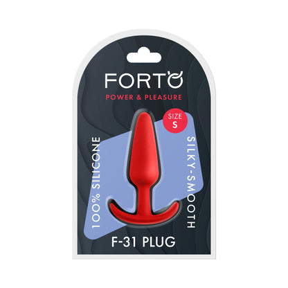 Forto F-31 Silicone Anal Plug Small – Red