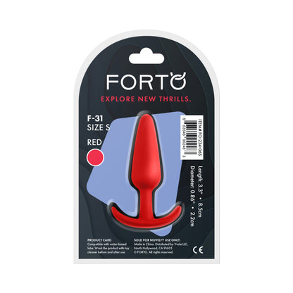 Forto F-31 Silicone Anal Plug Small – Red